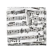 Black and white Music Notes  - LARGE