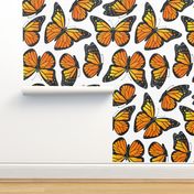 Monarch Butterfly Watercolor Pattern