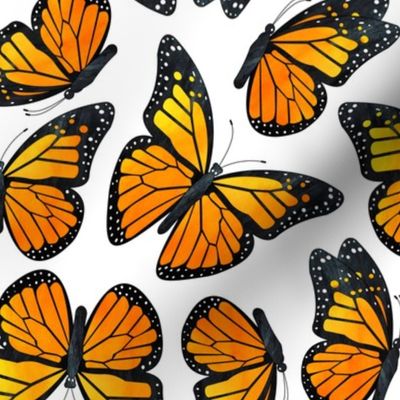 Monarch Butterfly Watercolor Pattern