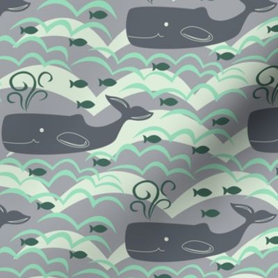 Whales and Waves (Misty)