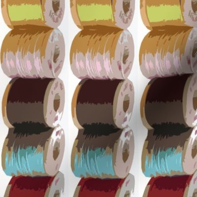 line of spools by Diane Gilbert