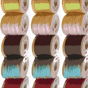 line of spools by Diane Gilbert