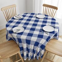 Willow Ware Blue and White Gingham with Savoy Blue