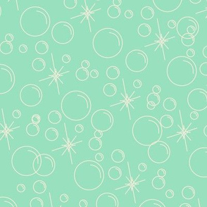 Bubbles- Mint Background