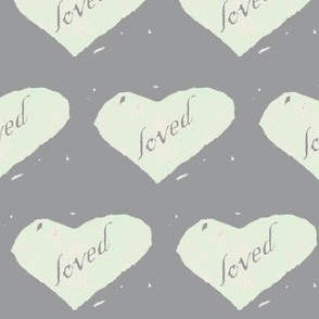 loved - cucumber on grey