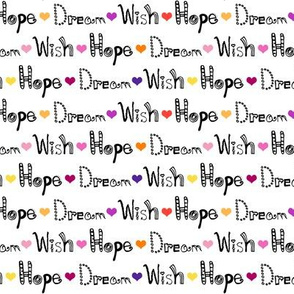 Hope Wish Dream Stripes