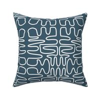 Squiggle in French Navy | 6" Repeat