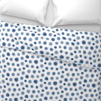 Watercolor Indigo Polka Dot