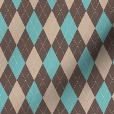 Argyle (small-scale) // Grain Brown, Gulf Green, Saddle Brown