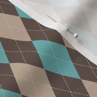 Argyle (small-scale) // Grain Brown, Gulf Green, Saddle Brown