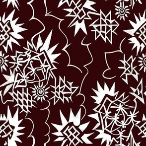 spiky starry brown pattern 