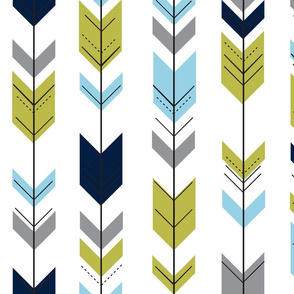 fletching arrows // navy/olive/grey/blue