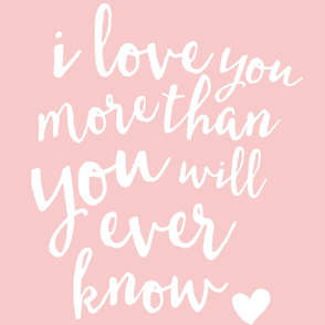 27" i love you more than you will ever know // rose quartz