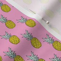 Hot summer pineapple pink tropical summer fruit trend XS