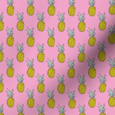 Hot summer pineapple pink tropical summer fruit trend XS