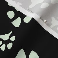 cucumber paw prints on black