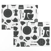 kitchen gadgets (black & white)