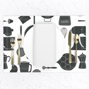 kitchen gadgets (black & white)