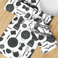 kitchen gadgets (black & white)