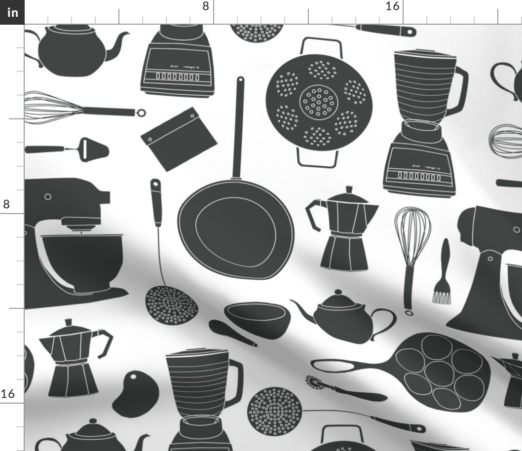kitchen gadgets (black & white)