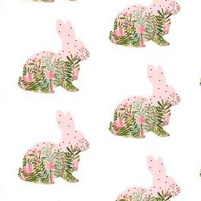 Fancy Pink Floral Bunny