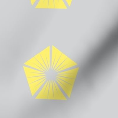 Pentagon Burst gray yellow