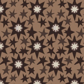 Spiky starry beige pattern