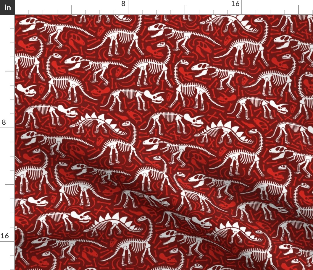 Dinosaurs and bones (red)