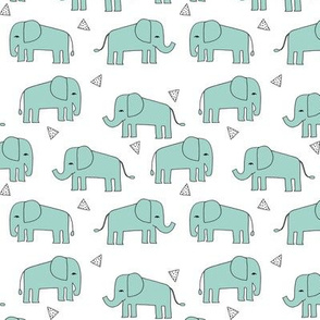 elephant // mint kids nursery baby small baby nursery kids coordinate