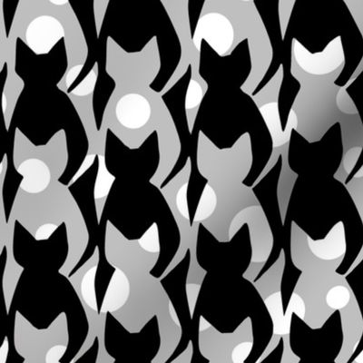 Black White and Gray Polka dot Cats