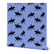 Dressage Silhouette in Periwinkle