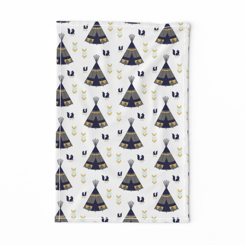 TeePee Tee Pee Navy Gray Gold