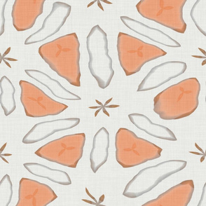 Abstract Peach and White