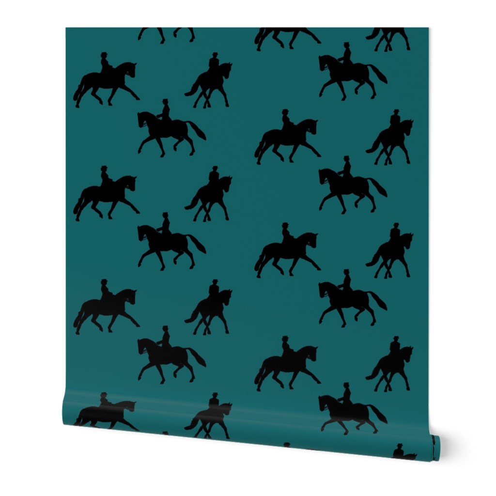 Dressage Silhouette in Teal