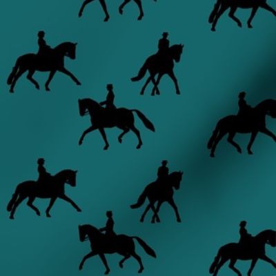 Dressage Silhouette in Teal