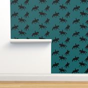 Dressage Silhouette in Teal