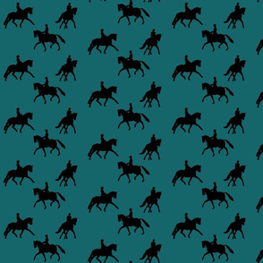 Dressage Silhouette in Teal