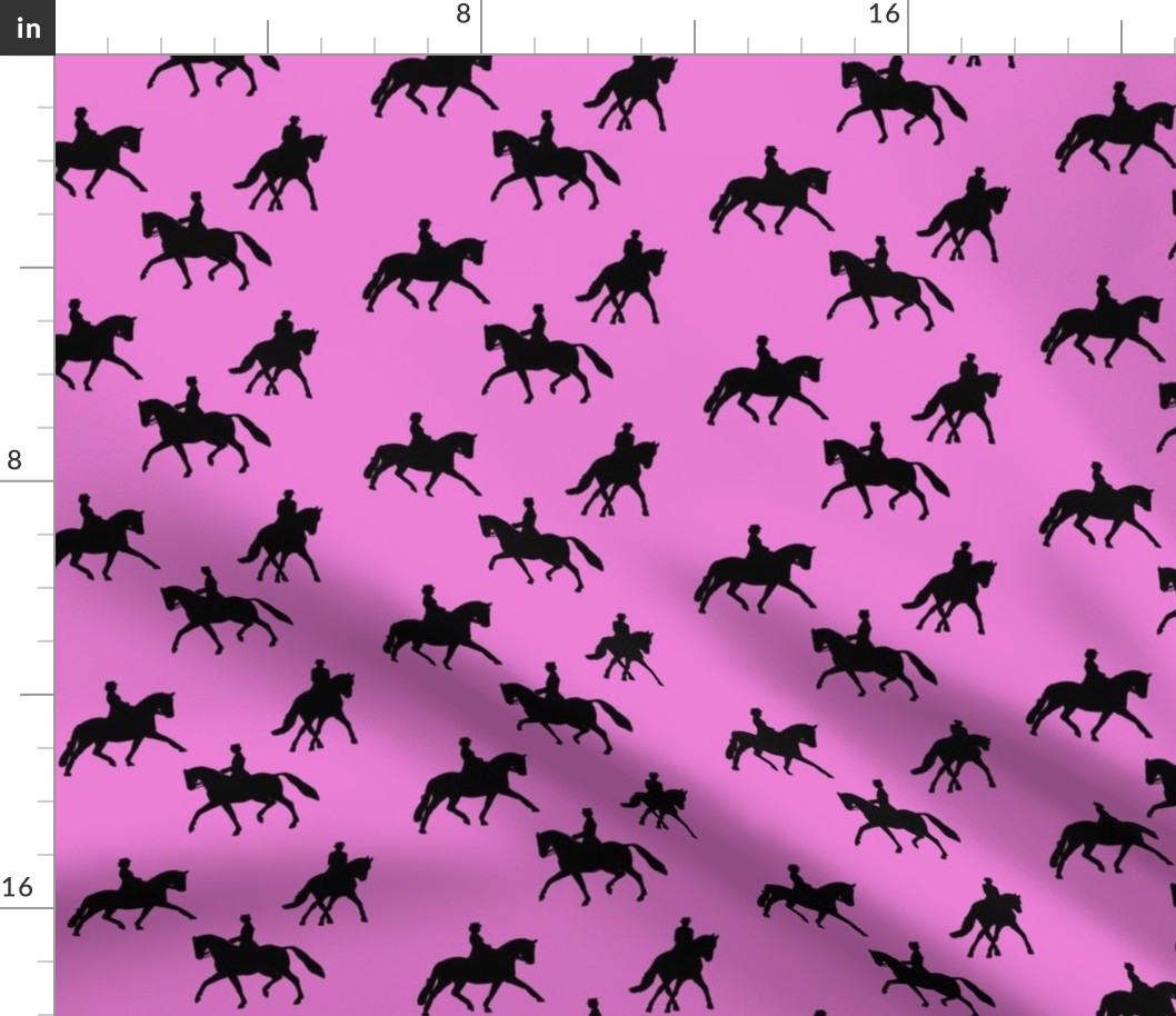 Dressage silhouette in Pink