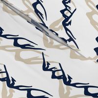 Mountains in Navy and Taupe