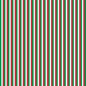 Pinstripe Italy Flag Fern Green Scarlet Red White Vertical Stripes