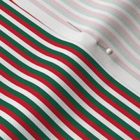 Pinstripe Mexico Flag Green White Red Vertical Stripes