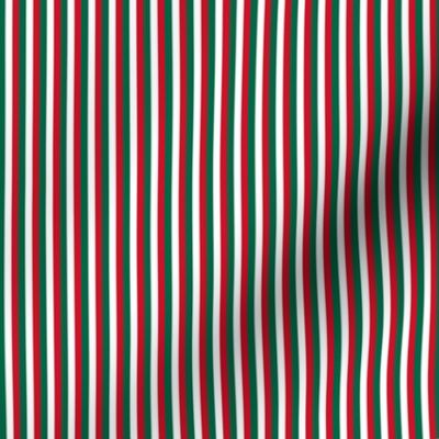 Pinstripe Mexico Flag Green White Red Vertical Stripes