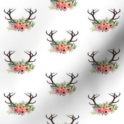 Floral Deer Antlers