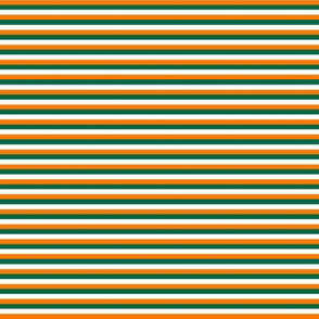 Pinstripe Ireland Flag Green White Orange Horizontal Stripes