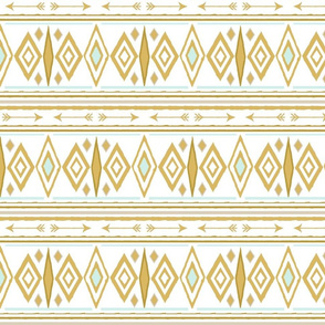Aztec Arrow in Gold and Mint