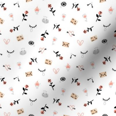 Sad valentines day pattern