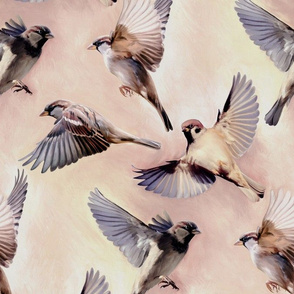 Sparrow Flight peach - large
