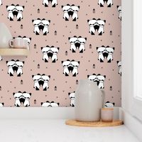 Origami animals cute panda geometric triangle and scandinavian style print black and white gender neutral beige