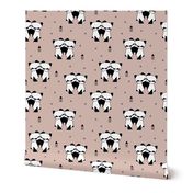 Origami animals cute panda geometric triangle and scandinavian style print black and white gender neutral beige