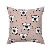 Origami animals cute panda geometric triangle and scandinavian style print black and white gender neutral beige